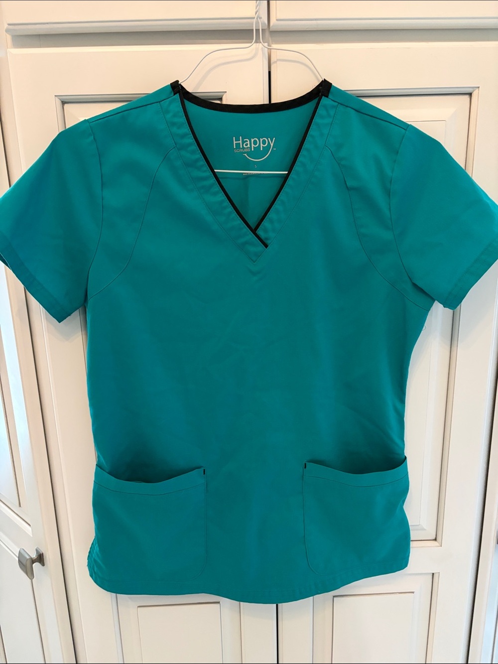 Lot of 2 v-neck scrub tops.